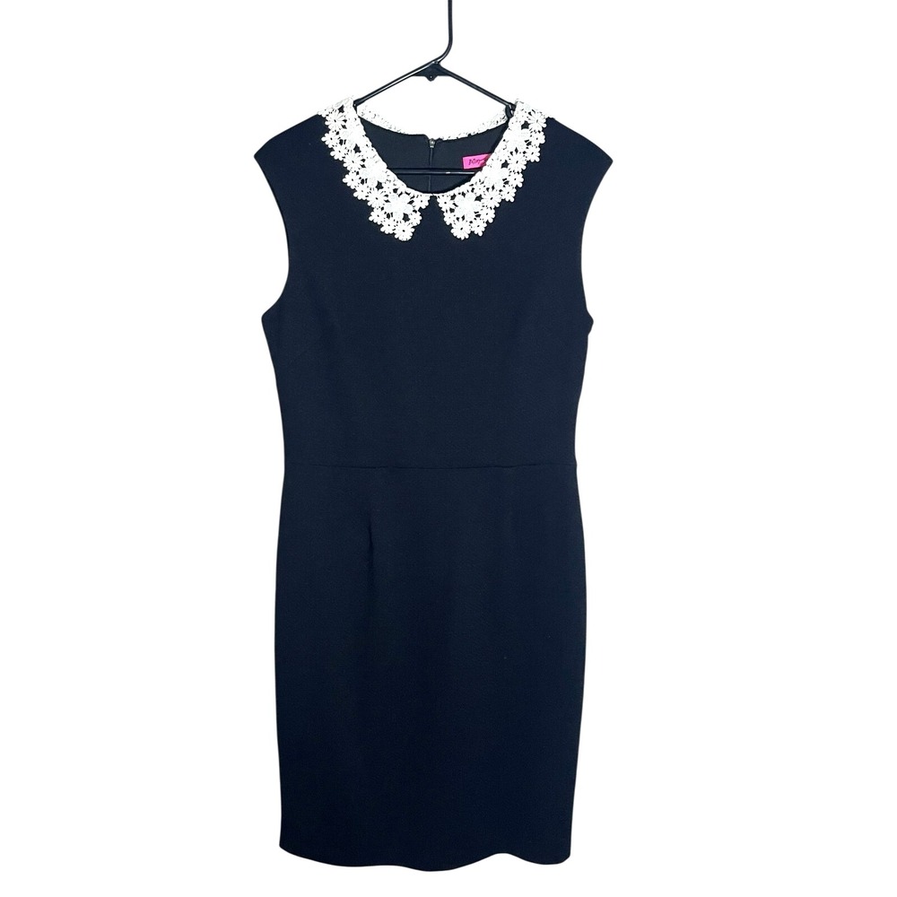 Betsey Johnson NWT Women's Sleeveless Knee Length Dress‎ Black M Lined